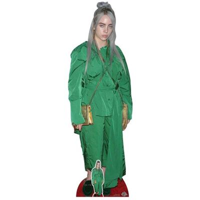 Iconicgreats B Eilish Silhouette en carton taille réelle - Support vert - Publicité Iconicgreats B Eilish Silhouette en carton taille réelle - Support vert - Publicité