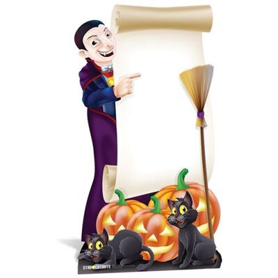 Générique STAR CUTOUTS Figurine en carton Halloween vampire, citrouilles, chats 185 cm Blanc - Publicité Générique STAR CUTOUTS Figurine en carton Halloween vampire, citrouilles, chats 185 cm Blanc - Publicité