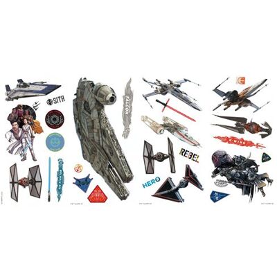 RoomMates stickers muraux Star Wars: The Rise of Skywalkervinyle 27 pièces Multicolors - Publicité RoomMates stickers muraux Star Wars: The Rise of Skywalkervinyle 27 pièces Multicolors - Publicité