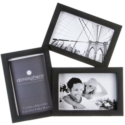 Atmosphera - Pêle-mêle 3 Photos Triangle - 29 x 28 cm - Noir - CALI Noir - Publicité Atmosphera - Pêle-mêle 3 Photos Triangle - 29 x 28 cm - Noir - CALI Noir - Publicité