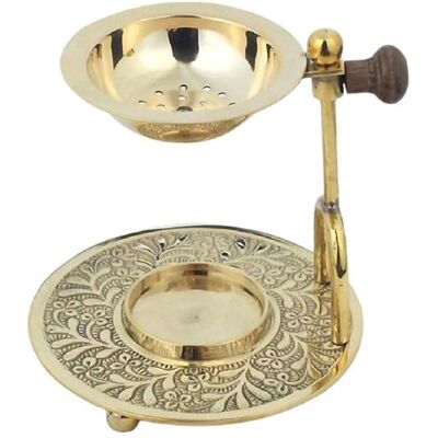 Zen et ethnique Porte encens à bougie et réglable en hauteur en laiton Doré - Publicité Zen et ethnique Porte encens à bougie et réglable en hauteur en laiton Doré - Publicité