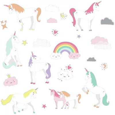 RoomMates stickers muraux Unicorn Magic vinyle 23 pièces Multicolors - Publicité RoomMates stickers muraux Unicorn Magic vinyle 23 pièces Multicolors - Publicité