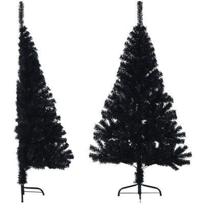 vidaXL Sapin de Noël artificiel à moitié avec support noir - 120 cm - Sapin de Noël - Publicité vidaXL Sapin de Noël artificiel à moitié avec support noir - 120 cm - Sapin de Noël - Publicité