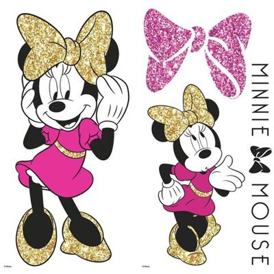 RoomMates - Disney Minnie Mouse Glitter - Glitter - Sticker mural - Publicité RoomMates - Disney Minnie Mouse Glitter - Glitter - Sticker mural - Publicité