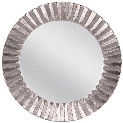 Non communiqué Miroir en fonte plissé argent 61 cm - Table Passion - Argent / Métallique - Fonte D'aluminium - Publicité Non communiqué Miroir en fonte plissé argent 61 cm - Table Passion - Argent / Métallique - Fonte D'aluminium - Publicité
