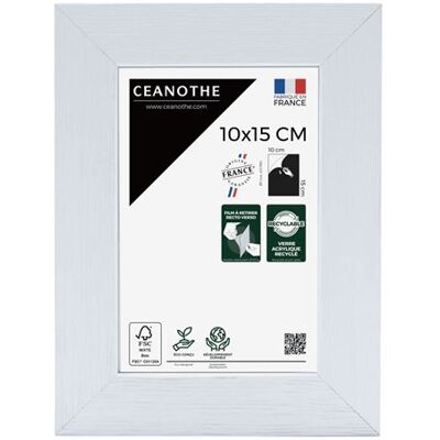 Générique Cadre photo Karma blanc 10x15 cm CEANOTHE en bois reconstitué fsc Verre acrylique Incassable - Fabriqué en France Blanc - Publicité Générique Cadre photo Karma blanc 10x15 cm CEANOTHE en bois reconstitué fsc Verre acrylique Incassable - Fabriqué en France Blanc - Publicité