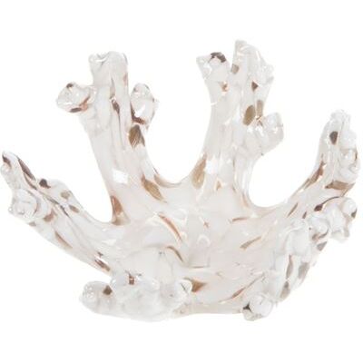 Amadeus Corail blanc et or sulfure - Objet décoratif en verre - Publicité Amadeus Corail blanc et or sulfure - Objet décoratif en verre - Publicité
