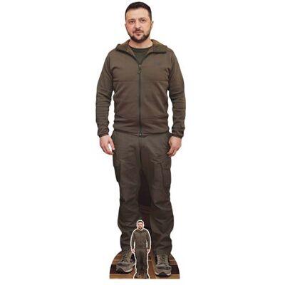 Iconicgreats Volodymyr Zelenskyy Président de l'Ukraine Décor en carton grandeur nature - Décor en carton - Publicité Iconicgreats Volodymyr Zelenskyy Président de l'Ukraine Décor en carton grandeur nature - Décor en carton - Publicité
