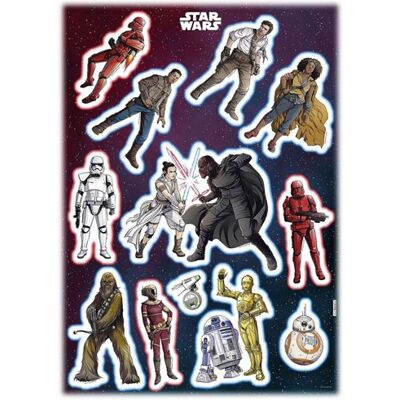 KOMAR Star Wars Héros Vilains Sticker Murale - 50x70 cm - Publicité KOMAR Star Wars Héros Vilains Sticker Murale - 50x70 cm - Publicité