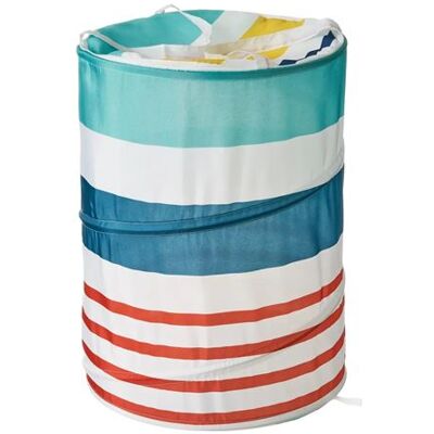 Non communiqué Corbeille de bain pliable en polyester panier à linge avec rayures horizontales multicolore - Diamètre 40 x Hauteur 55 cm-JUANIO- Multicolore - Publicité Non communiqué Corbeille de bain pliable en polyester panier à linge avec rayures horizontales multicolore - Diamètre 40 x Hauteur 55 cm-JUANIO- Multicolore - Publicité