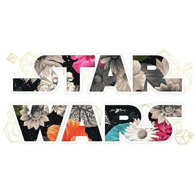ROOMMATES Sticker Repositionnable Star Wars Logo Star Wars avec fond fleurs 21,9CM X 92,7CM Multicolors - Publicité ROOMMATES Sticker Repositionnable Star Wars Logo Star Wars avec fond fleurs 21,9CM X 92,7CM Multicolors - Publicité
