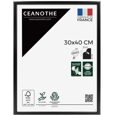 Non communiqué Cadre Photo 30x40 cm Noir pour exposition - Convient au Affiche et A4 – Verre acrylique Incassable Collection Essentiel - Fabriqué en France Noir - Publicité Non communiqué Cadre Photo 30x40 cm Noir pour exposition - Convient au Affiche et A4 – Verre acrylique Incassable Collection Essentiel - Fabriqué en France Noir - Publicité