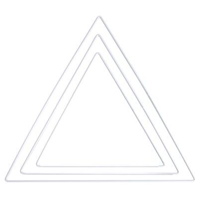 Non communiqué 3 triangles en métal blanc 20/ 25/ 30 cm Blanc - Publicité Non communiqué 3 triangles en métal blanc 20/ 25/ 30 cm Blanc - Publicité