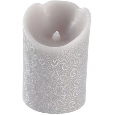 Paris Prix Bougie Pilier LED "Mandala" 11cm Gris Clair Gris - Publicité Paris Prix Bougie Pilier LED "Mandala" 11cm Gris Clair Gris - Publicité
