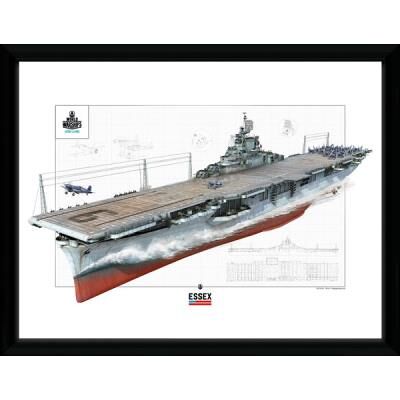 GB Eye - World Of Warships: Essex - Impression encadrée 30x40 cm - Publicité GB Eye - World Of Warships: Essex - Impression encadrée 30x40 cm - Publicité