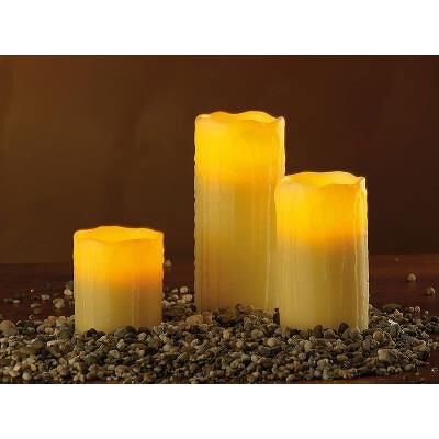 Lunartec - lot de 3 - cire LED - bougie - Publicité Lunartec - lot de 3 - cire LED - bougie - Publicité