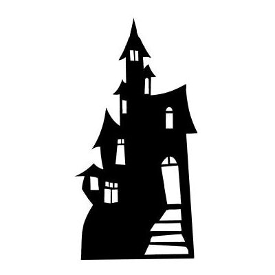 Iconicgreats Silhouette Maison Hantée Découpe en Carton - 186cm de Haut - Fête d'Halloween - Publicité Iconicgreats Silhouette Maison Hantée Découpe en Carton - 186cm de Haut - Fête d'Halloween - Publicité