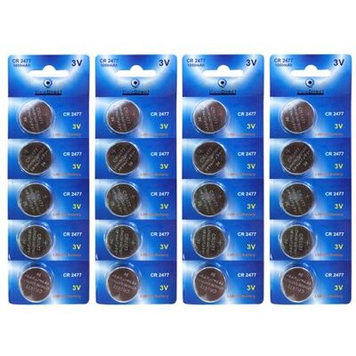 Non communiqué Lot de 20 Piles bouton plates lithium type CR2477 3V - Visiodirect - - Publicité Non communiqué Lot de 20 Piles bouton plates lithium type CR2477 3V - Visiodirect - - Publicité