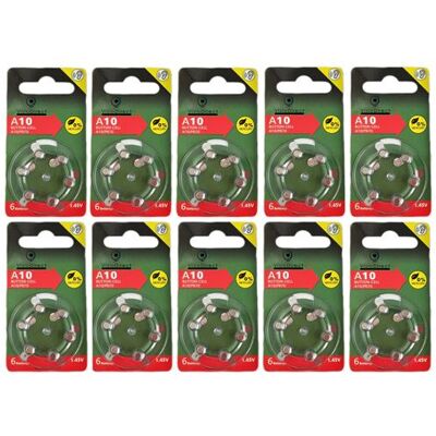 Non communiqué Lot de 60 Piles bouton Zinc Air Type A10/10 pour appareils auditifs compatibles PR70 1,45V - Visiodirect - - Publicité Non communiqué Lot de 60 Piles bouton Zinc Air Type A10/10 pour appareils auditifs compatibles PR70 1,45V - Visiodirect - - Publicité