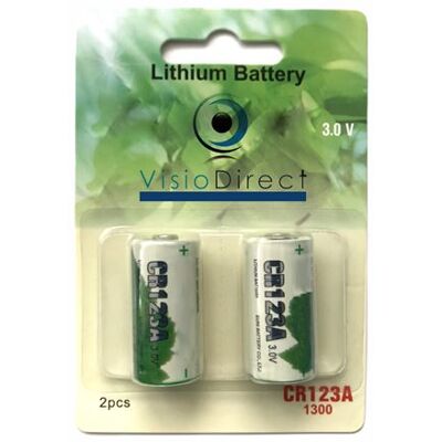 Non communiqué Lot de 2 Piles lithium type CR123A 3V compatibles CR17335 / CR17345 - Visiodirect - - Publicité Non communiqué Lot de 2 Piles lithium type CR123A 3V compatibles CR17335 / CR17345 - Visiodirect - - Publicité