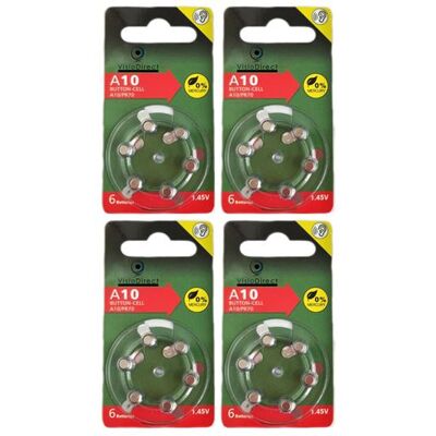 Non communiqué Lot de 24 Piles bouton Zinc Air Type A10/10 pour appareils auditifs compatibles PR70 1,45V - Visiodirect - - Publicité Non communiqué Lot de 24 Piles bouton Zinc Air Type A10/10 pour appareils auditifs compatibles PR70 1,45V - Visiodirect - - Publicité