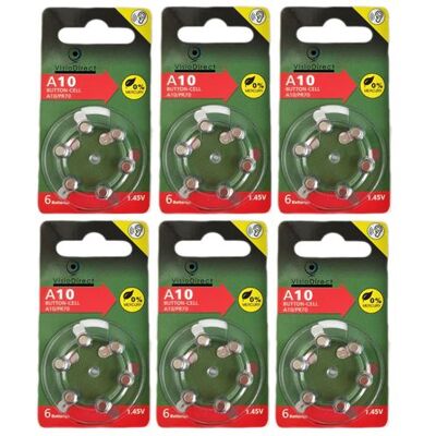 Non communiqué Lot de 36 Piles bouton Zinc Air Type A10/10 pour appareils auditifs compatibles PR70 1,45V - Visiodirect - - Publicité Non communiqué Lot de 36 Piles bouton Zinc Air Type A10/10 pour appareils auditifs compatibles PR70 1,45V - Visiodirect - - Publicité