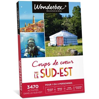 Coffret cadeau Wonderbox Coups de cœur dans le Sud-Est - Publicité Coffret cadeau Wonderbox Coups de cœur dans le Sud-Est - Publicité
