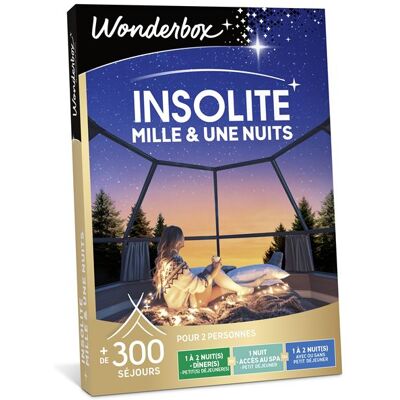 Coffret cadeau Wonderbox Insolite Mille et une nuits - Publicité Coffret cadeau Wonderbox Insolite Mille et une nuits - Publicité