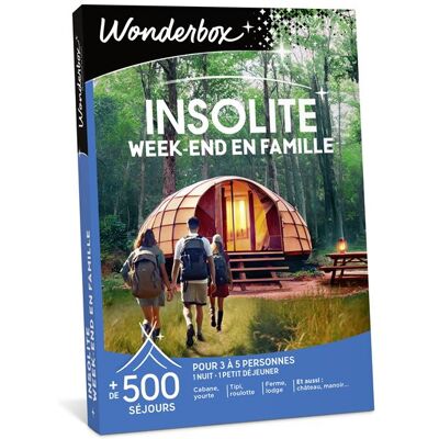 Coffret cadeau Wonderbox Insolite Week-end en famille Edition 2025 - Publicité Coffret cadeau Wonderbox Insolite Week-end en famille Edition 2025 - Publicité