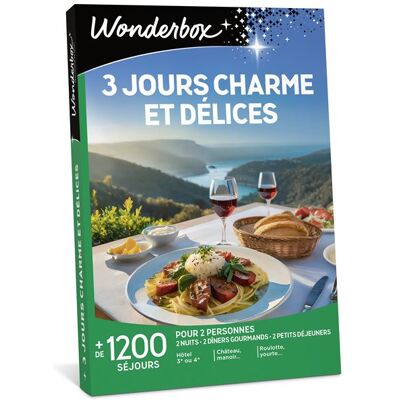 Coffret cadeau Wonderbox Insolite 3 jours charme et délices Edition 2025 - Publicité Coffret cadeau Wonderbox Insolite 3 jours charme et délices Edition 2025 - Publicité