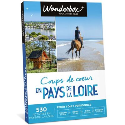 Coffret cadeau Wonderbox Coups de cœur en Pays de la Loire - Publicité Coffret cadeau Wonderbox Coups de cœur en Pays de la Loire - Publicité