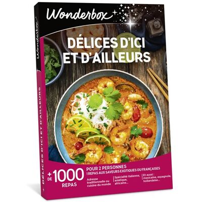 Coffret cadeau Wonderbox Délices d'ici et d'ailleurs - Publicité Coffret cadeau Wonderbox Délices d'ici et d'ailleurs - Publicité