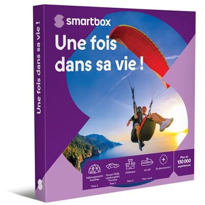 Coffret cadeau SmartBox Une fois dans sa vie ! - Publicité Coffret cadeau SmartBox Une fois dans sa vie ! - Publicité