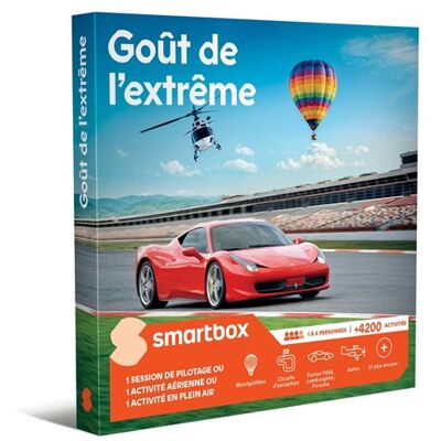 Coffret cadeau SmartBox Goût de l'extrême - Publicité Coffret cadeau SmartBox Goût de l'extrême - Publicité