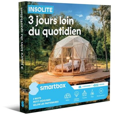 Coffret cadeau SmartBox Insolite 3 jours loin du quotidien - Publicité Coffret cadeau SmartBox Insolite 3 jours loin du quotidien - Publicité