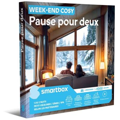 Coffret cadeau SmartBox Week-end Cosy Pause pour deux - Publicité Coffret cadeau SmartBox Week-end Cosy Pause pour deux - Publicité
