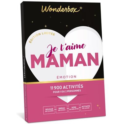 Coffret cadeau Wonderbox Je t'aime Maman Emotion - Publicité Coffret cadeau Wonderbox Je t'aime Maman Emotion - Publicité