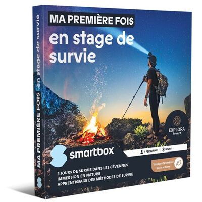 Coffret cadeau SmartBox Explora Survie - Publicité Coffret cadeau SmartBox Explora Survie - Publicité