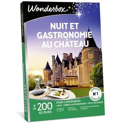 Coffret cadeau Wonderbox Nuit et gastronomie au château - Publicité Coffret cadeau Wonderbox Nuit et gastronomie au château - Publicité