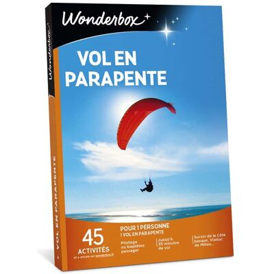Coffret cadeau Wonderbox Vol en parapente - Publicité Coffret cadeau Wonderbox Vol en parapente - Publicité