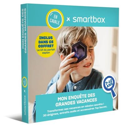 Coffret cadeau SmartBox En Cavale Mon enquête des grandes vacances 7-12 ans - Publicité Coffret cadeau SmartBox En Cavale Mon enquête des grandes vacances 7-12 ans - Publicité