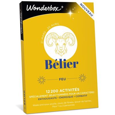 Coffret cadeau Wonderbox Bélier - Publicité Coffret cadeau Wonderbox Bélier - Publicité