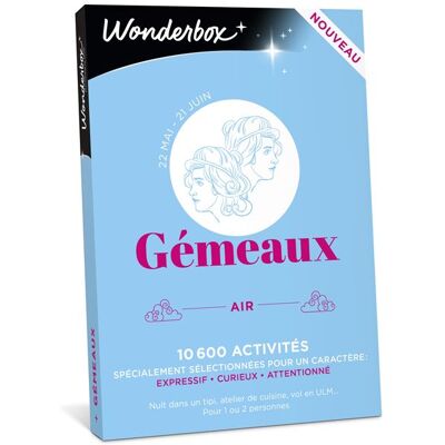 Coffret cadeau Wonderbox Gémeau - Publicité Coffret cadeau Wonderbox Gémeau - Publicité