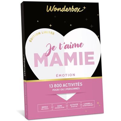 Coffret cadeau Wonderbox Je t'aime Mamie Emotion - Publicité Coffret cadeau Wonderbox Je t'aime Mamie Emotion - Publicité