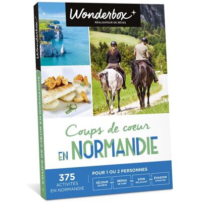 Coffret cadeau Wonderbox Coups de cœur en Normandie - Publicité Coffret cadeau Wonderbox Coups de cœur en Normandie - Publicité