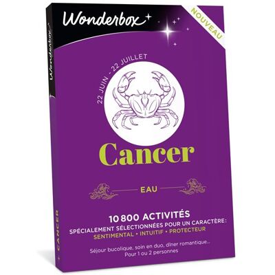 Coffret cadeau Wonderbox Cancer - Publicité Coffret cadeau Wonderbox Cancer - Publicité