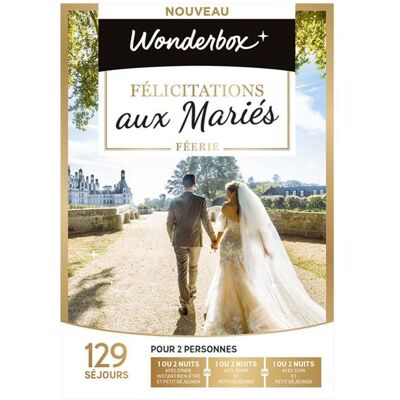 Coffret cadeau Wonderbox Félicitations aux Mariés Féerie - Publicité Coffret cadeau Wonderbox Félicitations aux Mariés Féerie - Publicité