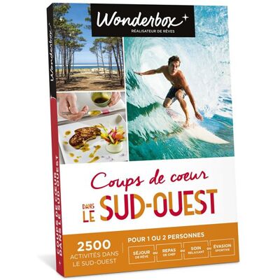 Coffret cadeau Wonderbox Coups de cœur dans le Sud-Ouest - Publicité Coffret cadeau Wonderbox Coups de cœur dans le Sud-Ouest - Publicité