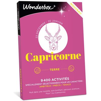 Coffret cadeau Wonderbox Capricorne - Publicité Coffret cadeau Wonderbox Capricorne - Publicité