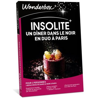 Coffret cadeau Wonderbox Insolite Un dîner dans le noir en duo à Paris pour 2 personnes - Publicité Coffret cadeau Wonderbox Insolite Un dîner dans le noir en duo à Paris pour 2 personnes - Publicité